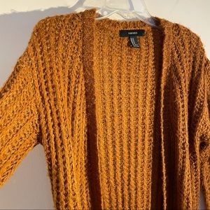Pumpkin Orange Chunky Cardigan